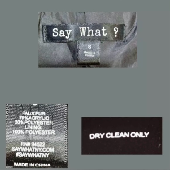 Say What? Women's Faux Fur Black Vest - Picture 6 of 6